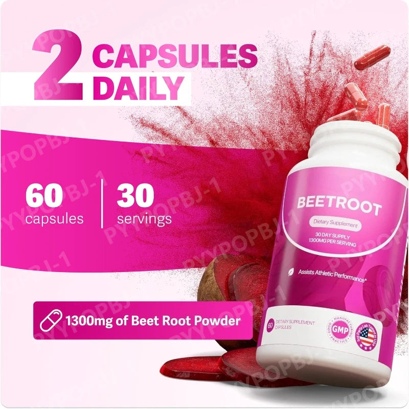 ORGANIC BEET ROOT CAPSULES | NITRIC OXIDE & CIRCULATION SUPPORT