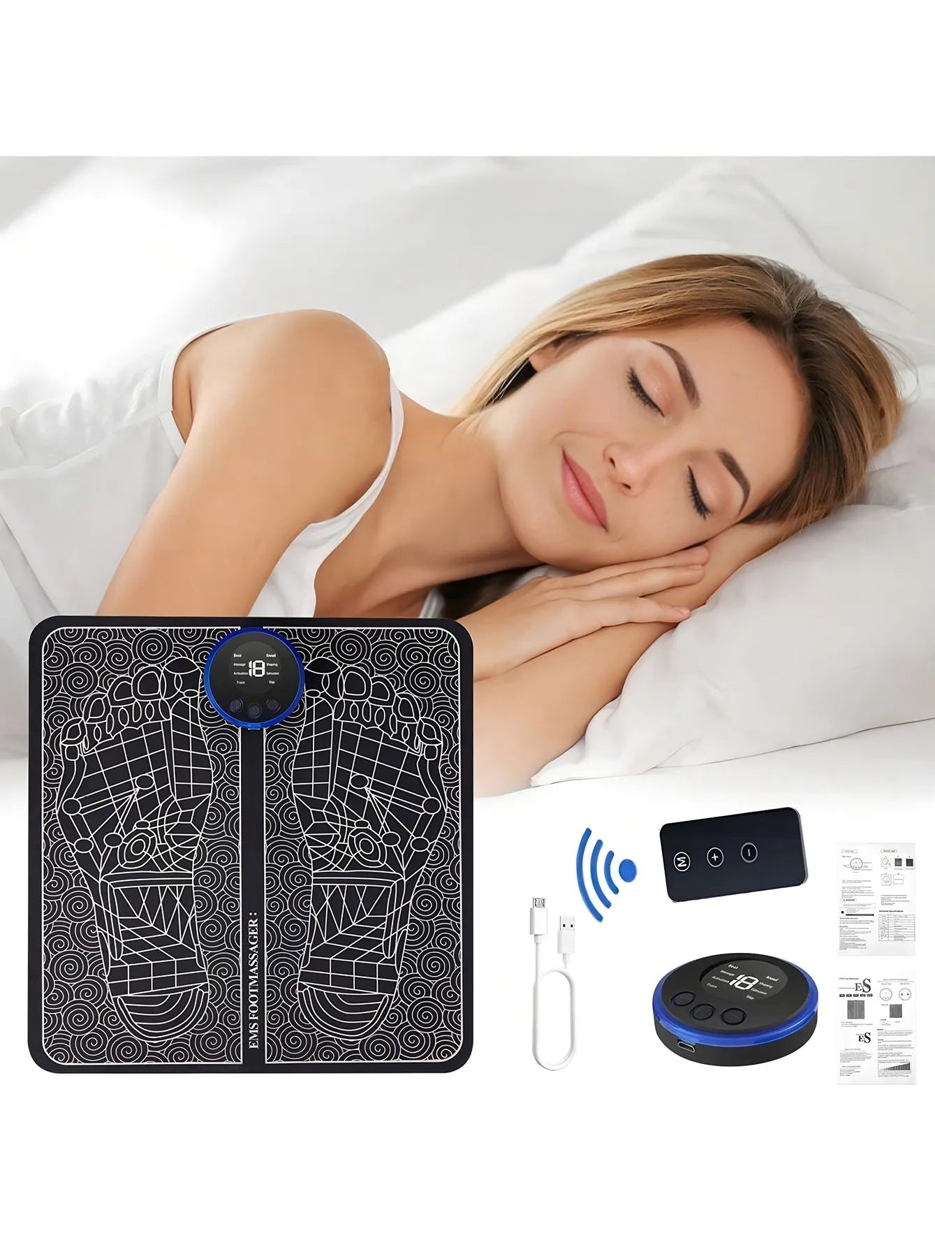 RECHARGEABLE FOOT MASSAGER FOR CIRCULATION & RELAXATION