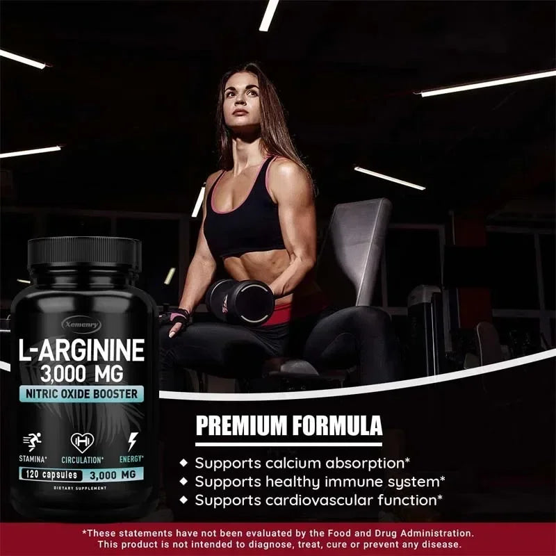 MEN'S DAILY BLOOD FLOW SUPPORT | L-ARGININE– 30/60/120 CAPSULES
