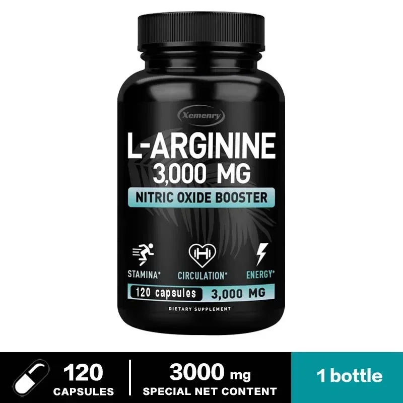 MEN'S DAILY BLOOD FLOW SUPPORT | L-ARGININE– 30/60/120 CAPSULES