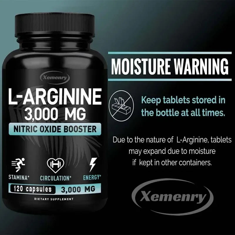 MEN'S DAILY BLOOD FLOW SUPPORT | L-ARGININE– 30/60/120 CAPSULES